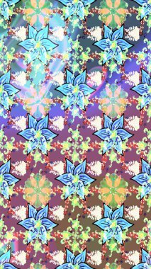 Arkaplan dokusu, duvar kağıdı, çiçek teması, tarafsız ve mavi renkler. Kabile sanatı boho baskısı, klasik çiçek arkaplanı. Soyut etnik raster çizim kalıbı.