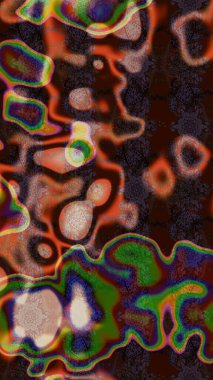 Düz Çiçek Elementleri Tasarımı. Kahverengi ve yeşil renklerde zarif çiçekli suluboya. Raster illüstrasyonu. Renkli Bahar Teması çizim şablonu.