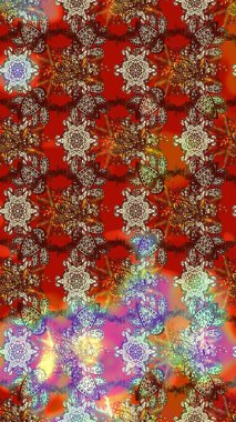 Sınır Kızılderili çiçekli paisley patten. Tebrik kartı geçmişi, boyama kitabı, arkaplan ve tekstil için kullanılabilir. Raster Henna tarzı. Taslak süsleme izi. Etnik Mandala havlusu.