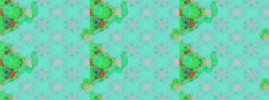 Yumuşak, yaz çiçekleri mavi ve yeşil renklerde. Raster illüstrasyonu. Raster çiçek desenli ve çiçekli..