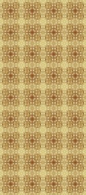 Kusursuz oryantal klasik altın desen. Bej, nötr ve kahverengi renklerde altın tekrarlayan elementler içeren Raster soyut arka planı.