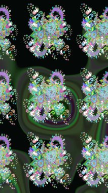 Güzel kumaş deseni. Raster illüstrasyonu. Hoş bir çiçek geçmişi var. Küçük çiçekte çizim deseni.