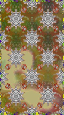 Kusursuz Vintage Çiçek Deseni. Raster Kalça dokusu deseni.