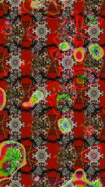 Raster düz çiçek çizim deseni. Kırmızı ve kahverengi renkte çiçekler. Tasarım hediye paketi, tebrik kartları, posterler ve afiş tasarımı.