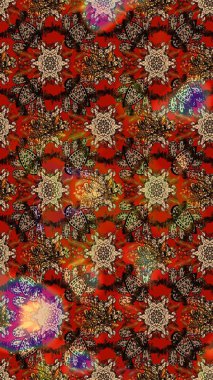 Renkli Bahar Teması eskiz kalıbı. Raster illüstrasyonu. Düz Çiçek Elementleri Tasarımı. Kahverengi, kırmızı ve bej renkli çiçek buketi suluboya.