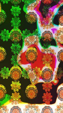 Renkli Bahar Teması eskiz kalıbı. Gri ve kahverengi renkli çiçekler. Çiçek desenli eskiz. Düz Çiçek Elementleri Tasarım Raster illüstrasyonu.