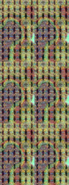 Renkli Bahar Teması eskiz kalıbı. Raster illüstrasyonundaki çiçek desenli çizim. Süslü kumaş deseni. Düz Çiçek Elementleri Tasarımı.