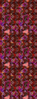 Raster illüstrasyonu. Tony 'nin kumaş kalıbını çiz. Modaya uygun kumaş deseni. Küçük çiçekte sevimli çiçek deseni var..