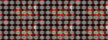 Flourish ornamental spring garden texture. Floral pattern. Raster illustration. Flower sketch on black and gray colors. Flowers on black and gray colors.