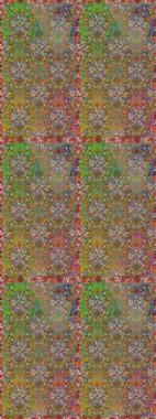 Etnik Mandala havlusu. Raster Henna tarzı. Tebrik kartı geçmişi, boyama kitabı, arkaplan ve tekstil için kullanılabilir. Sınır Kızılderili çiçekli paisley patten. Kusursuz süs izi..