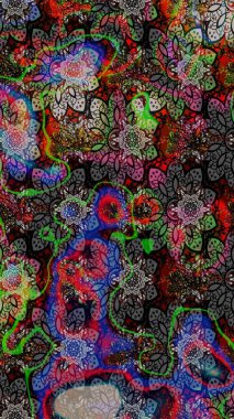 Tekstil, tebrik kartı, boyama kitabı, telefon kılıfı baskısı için kullanılabilir. Etnik Mandala süsü. Raster Henna dövme stili. Hint çiçekli desenli şal desenli..