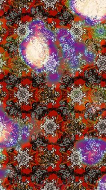 Tekstil, kumaş, kapaklar, duvar kağıtları, baskı, naylon, koleksiyon defteri, örgü, dekupaj için güzel bir eskiz. Küçük kahverengi ve gri renkte güzel bir besin torbası deseni, çiçekler. Millefleurlar.