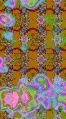 Yumuşak fayans. Klasik çiçek desenli. Paketleme, tekstil, duvar kâğıdı için çiçek eskizi. Yumuşak pamuk tasarımı. Raster taze dokusu.