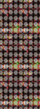 Raster. Güzel suluboya çiçekler, parlak resim ilham verici siyah ve kahverengi çiçek desenli eskiz arka plan.