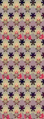 Etnik Mandala süsü. Raster Henna dövme stili. Tekstil, tebrik kartı, boyama kitabı, telefon kılıfı baskısı için kullanılabilir. Hint çiçekli desenli şal desenli..