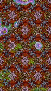 Çiçekli çiçek deseni, suluboya. Raster deseni. Süslü kumaş deseni.