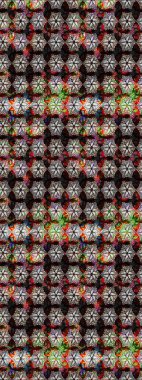 Raster. Güzel suluboya çiçekler, parlak resim ilham verici siyah ve kahverengi çiçek desenli eskiz arka plan.