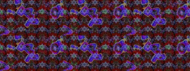 El çizimi. Kahverengi ve kırmızı renkte çiçekler. Suluboya çizimi. Çiçekli çizim deseni.