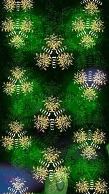 Yeşil ve mavi renkte çiçekler. Nazik, sevimli çiçek arkaplanı. Raster çiçek desenli ve çiçekli..