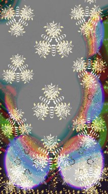 Gri ve nötr renkte çiçekler. Tekstil ve kapak tasarımı için mükemmel. Doodle tarzı. El çizimi dikişsiz sonbahar çiçekleri deseni. Renkli gri ve nötr pürüzsüz desen.