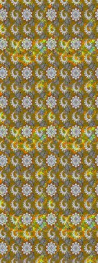 Raster deseni. Küçük çiçekteki sevimli çiçek deseni. Kahverengi ve gri renklerde. Soyut çiçek çizim kalıbı arka planı. Raster illüstrasyonu.