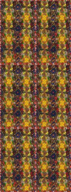 Vadinin çiçekleri kahverengi ve sarı renklerde. Çiçeksiz desenlerin çizimi.