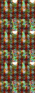 Zarif, parlak ve eskiz kahverengi ve yeşil çiçek desenli tasarım. Raster. Sabıka baskıları, bebek kıyafetleri, duvar kâğıtları, paket kutuları vb..