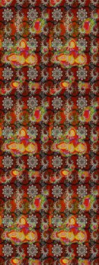 El çizimi. Güzel kumaş deseni. Raster illüstrasyonu. Çiçekler, dallar, otlar ve çiçekler.