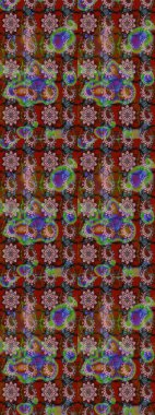 Şirin karalamalı çiçek desenli çizim. El yapımı çiçek ve bitki koleksiyonu. Eskiz tarzı kahverengi ve kırmızı renkler. Raster illüstrasyonu. Raster illüstrasyonu.