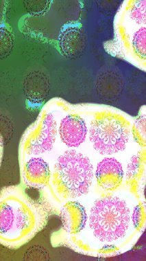 Botanik çizim kalıbı. Suluboya etkisi. Organik elementler. Raster deseni.