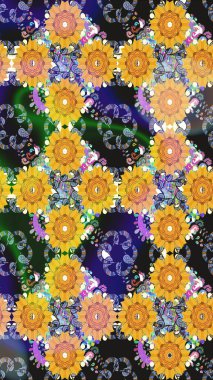 Raster çiçekli arka plan. Güzel eskiz şekli. Güzel kumaş deseni. Renkli Yaz Temalı eskiz kalıbı. Düz Çiçek Elementleri Tasarımı. Yazdır.