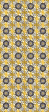 Raster illüstrasyonu. Oriental raster klasik gri, sarı, bej ve altın desenli. Kusursuz soyut arkaplan.