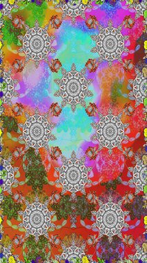 Vadinin gri renkli çiçekleri. Çiçeksiz desenlerin çizimi.