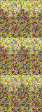 Güzel kumaş deseni. El çizimi. Çiçekler, dallar, bitkiler ve çiçekler. Raster illüstrasyonu.