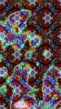 Renkli Bahar Teması eskiz kalıbı. Raster illüstrasyonundaki çiçek desenli çizim. Düz Çiçek Elementleri Tasarımı. Kahverengi ve gri renkte çiçekler.