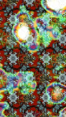 Üst manzara, yumuşak yeşil ve kahverengi renkli. Sevgililer günü ve tebrik kartı konsepti için şık bir davetiye. Manzaralı çiçek deseni. Çiçek kompozisyonu, el boyası, hassas şablon..