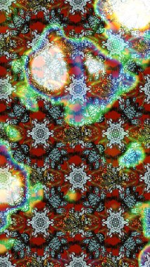 Çiçekli, yapraklı, çiçek desenli eskiz. Raster illüstrasyonu. El çizimi.