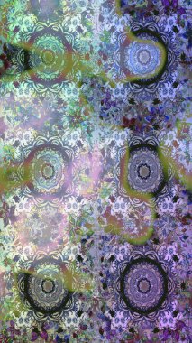 Kumaş desenli papatya çiçeği detayı. Tarafsız ve gri renkte çiçekler.