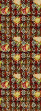 Suluboya çizim kalıbı. Kahverengi ve nötr renklerdeki çiçekler suluboya tarzında. Çiçek izi.