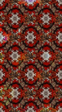 Düz Çiçek Elementleri Tasarımı. Çiçek desenli eskiz, yaz çiçekleri. Renkli Bahar Teması eskiz kalıbı. Kahverengi ve kırmızı renkte çiçekler.