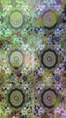 Çiçekli, yapraklı, çiçek desenli eskiz. El çizimi. Raster illüstrasyonu.