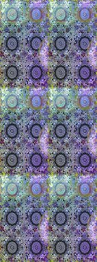 Klasik raster şablonu. Tekrarlayan elementlerle kusursuz soyut arkaplan. Tarafsız, mavi ve altın desenli.