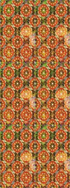 Kahverengi ve turuncu renklerde altın desenli altın elementler. Barok tarzında duvar kağıdı tasarımı için kusursuz damaske deseni arkaplanı. Süslü raster dekorasyonu.