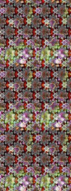 Raster illüstrasyonu. Küçük çiçekli şirin bir desen. Çiçek ve yapraklı çiçek deseni.