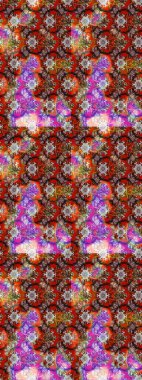 Raster illüstrasyonundaki çiçek desenli çizim. Kahverengi ve nötr renkte çiçekler.