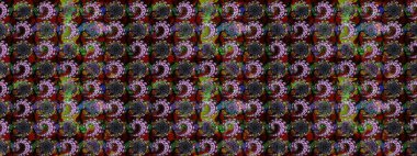 Hediye ambalaj kağıdı, tebrik kartları, posterler ve pankart tasarımı. Siyah ve kahverengi renkte çiçekler. Raster düz çiçek çizim deseni.