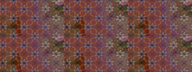 Nazikçe, güzel çiçek arkaplanı. Çiçekli karalama şeklinde Raster çiçek deseni. Kahverengi ve bej renkli çiçekler.