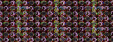 Hediye ambalaj kağıdı, tebrik kartları, posterler ve pankart tasarımı. Siyah ve kahverengi renkte çiçekler. Raster düz çiçek çizim deseni.