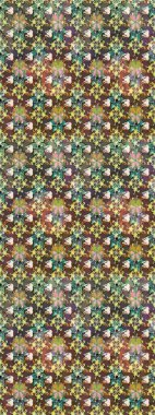 Çiçek süsü ile kusursuz desen. Raster illüstrasyonu. Kahverengi ve nötr renkte çiçekler.