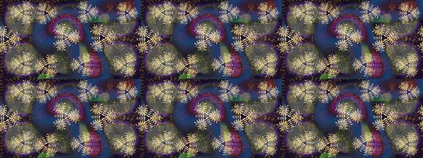 Poster ya da kapak için arka plan. Şirin, zarif çiçekler Raster illüstrasyonu. Davetiye ve kartpostal tasarımı için dekoratif çiçek unsurları. Tekstil için figür. Yapraklı kusursuz desen.